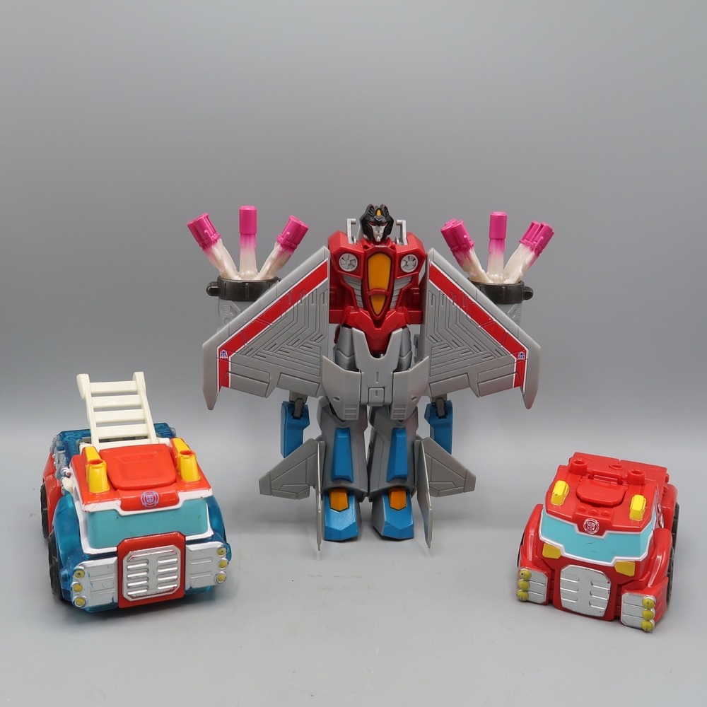 TRANSFORMERS Cyberverse STARSCREAM Playskool Heroes Transformers Rescue Bots Lot